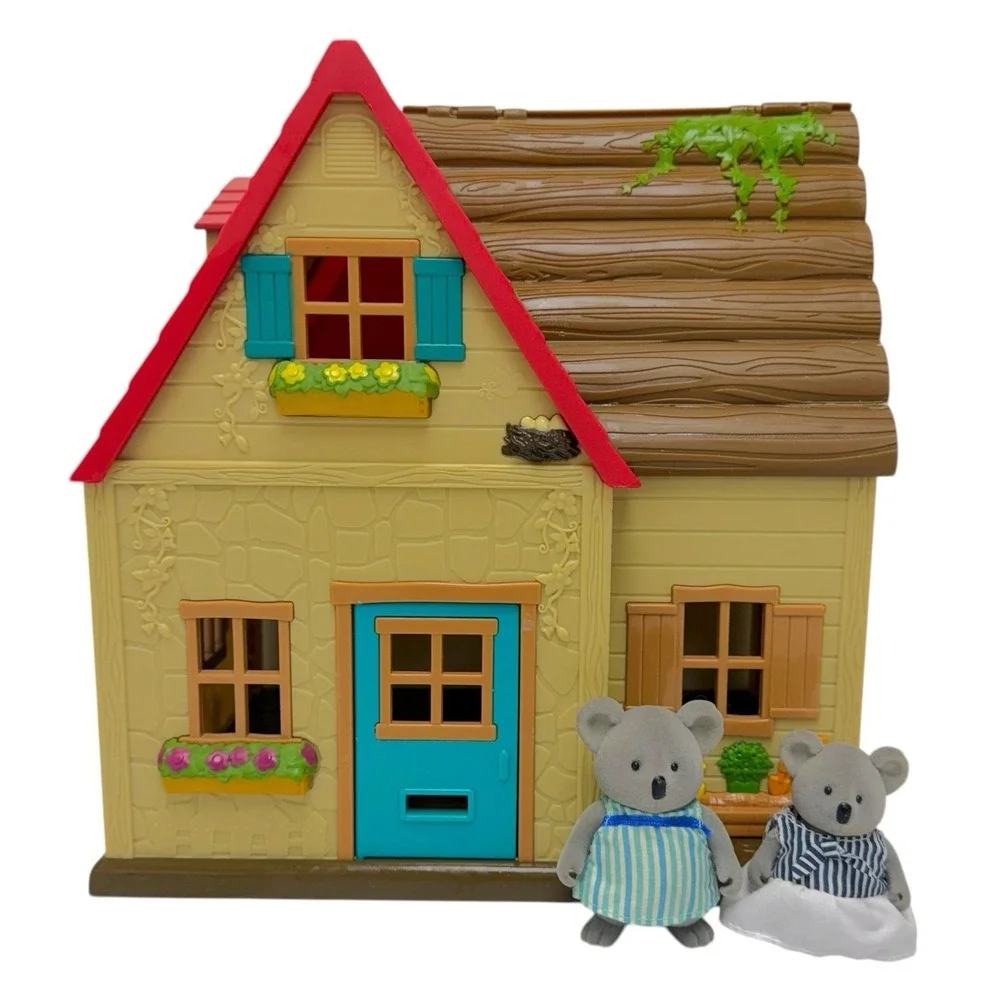 Li'l Woodzeez Sunny Acres Country House Playset with 2 Figures